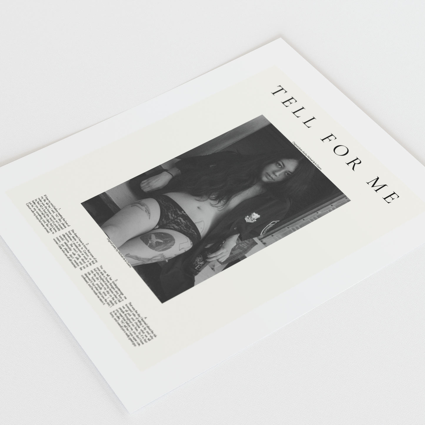 Tell For Me — Narrative Poem Poster