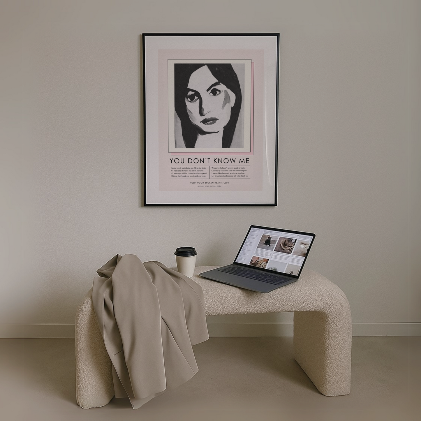 "YOU DON'T KNOW ME" — original art and poetry poster print