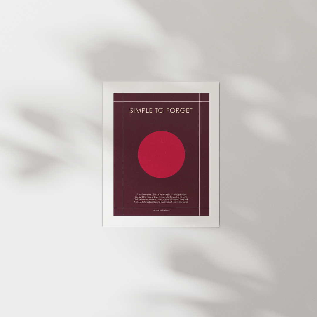 Simple to Forget — Poem Poster