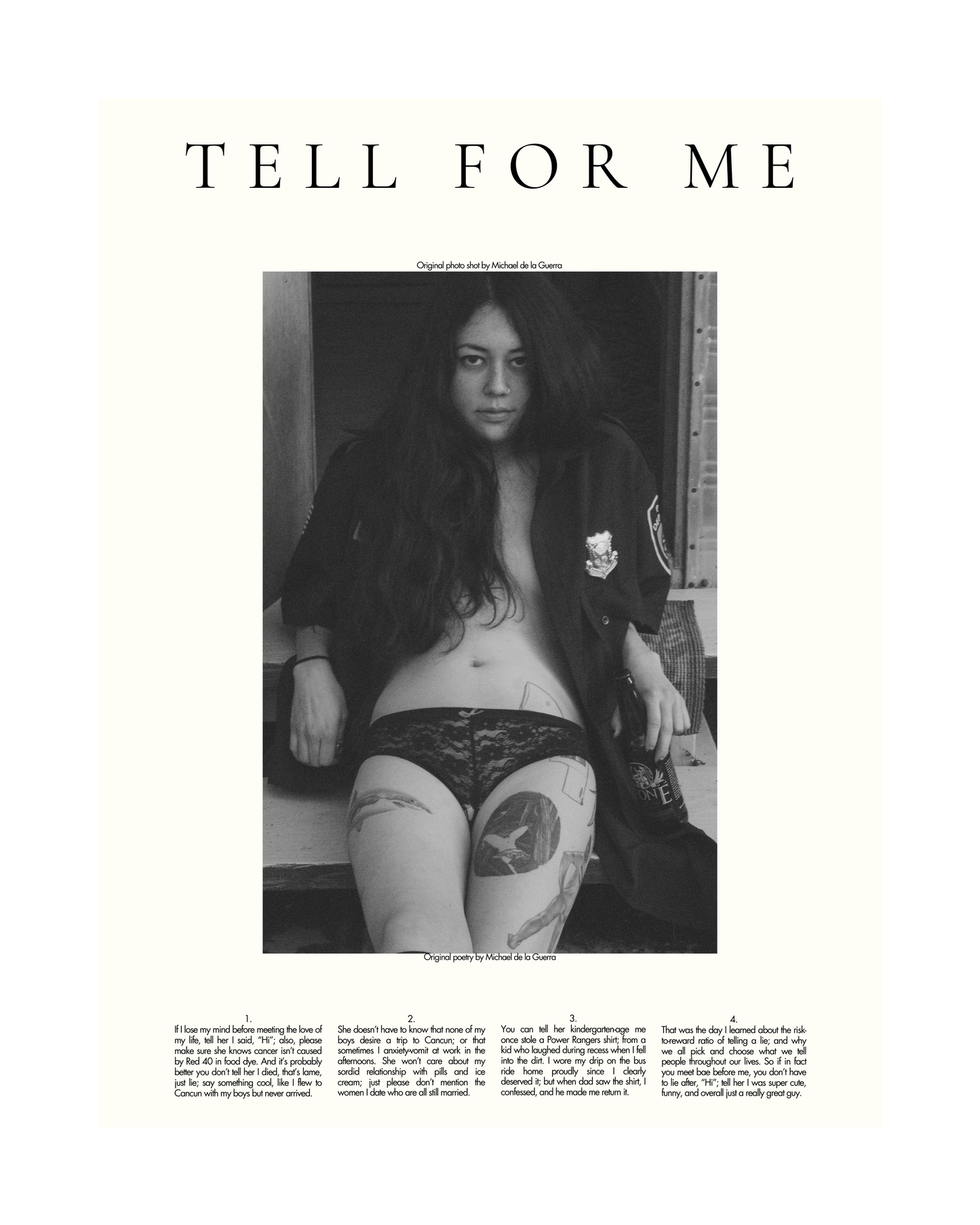 Tell For Me — Narrative Poem Poster