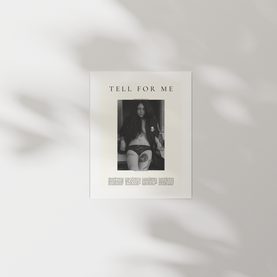 Tell For Me — Narrative Poem Poster