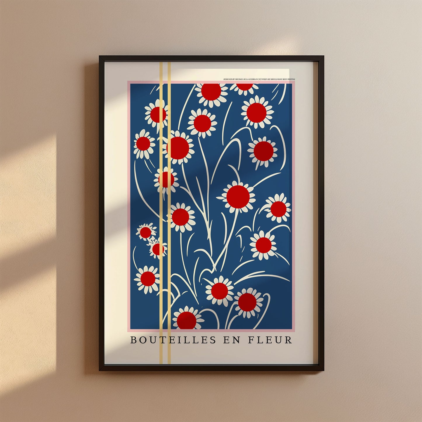 BOUTEILLES EN FLEUR — Modern Floral Poster Print