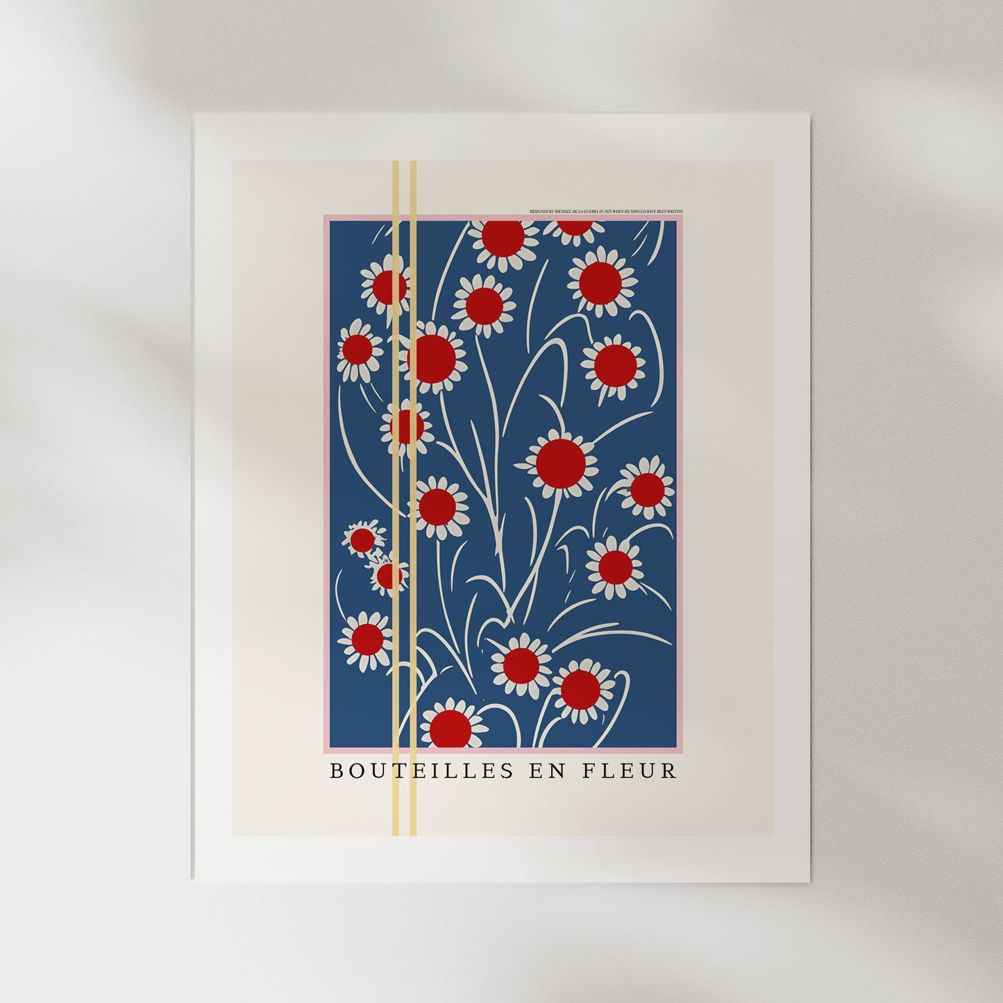 BOUTEILLES EN FLEUR — Modern Floral Poster Print
