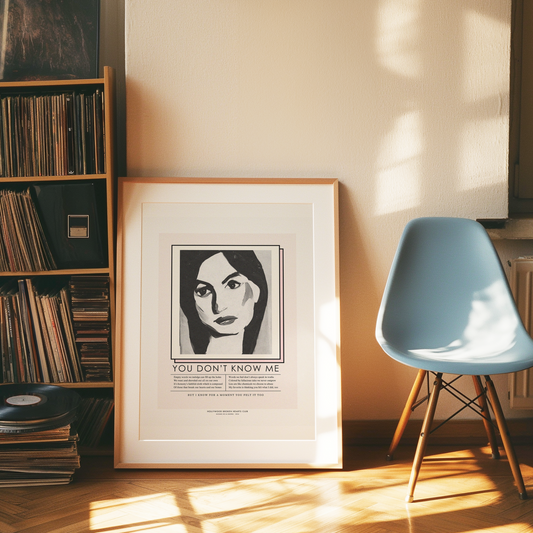"YOU DON'T KNOW ME" — original art and poetry poster print